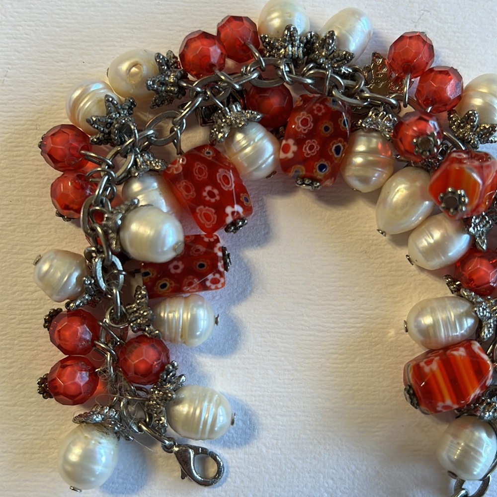 Bracelet freshwater pearl and glass beads ♥️